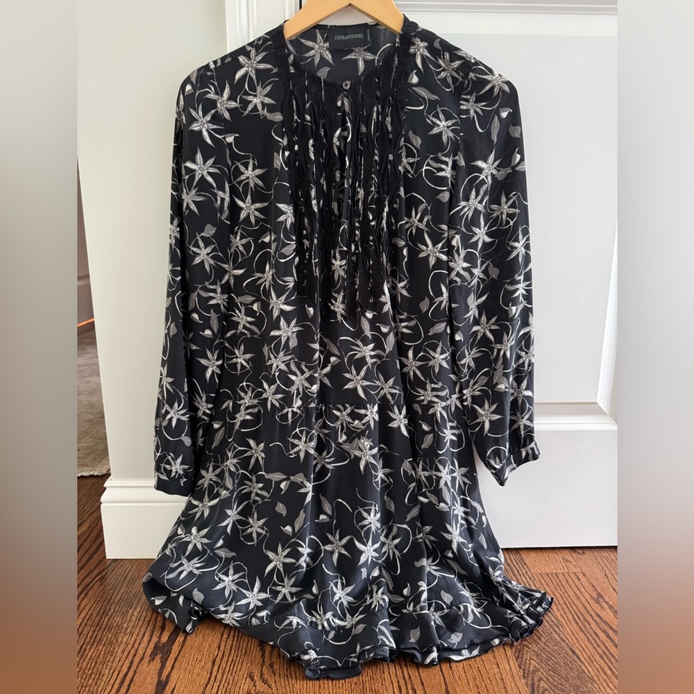Zadig & Voltaire Monochrome Floral Dress